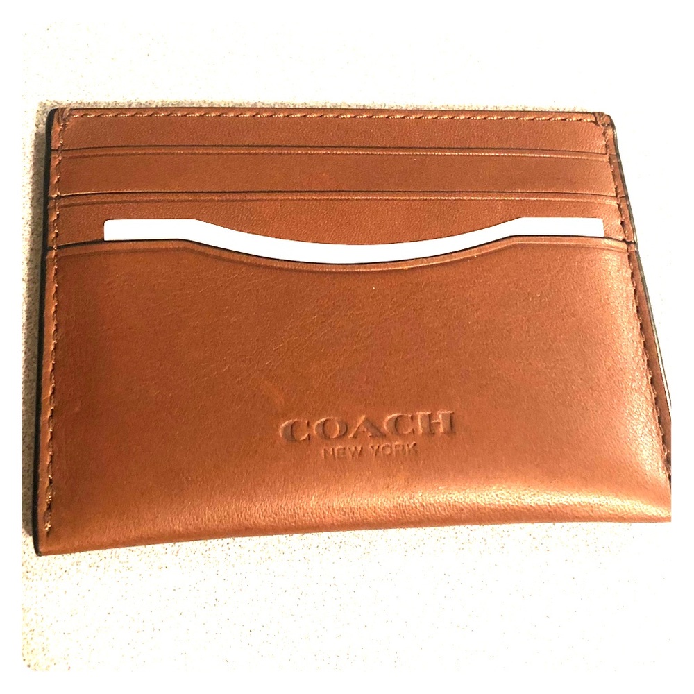 Coach leather card holder